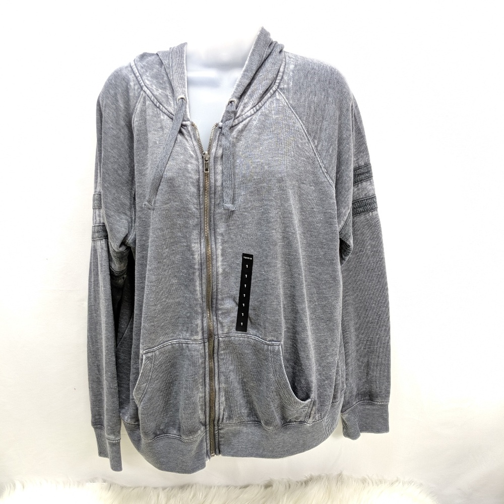 NEW Gray Torrid Hoodie Zip Front Sweat Shirt